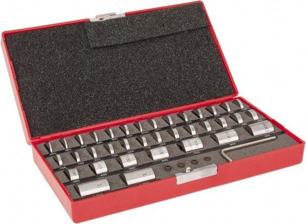 Value Collection - 36 Piece, 0.05 to 1", Spacer Block Set - Round, 0.0001" Tolerance - Benchmark Tooling