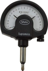 Mahr - 0 Inch Graduation, 0.001 Inch Max Measurement, Dial Comparator Gage - 1 N Force, 0.11 Inch Overtravel, White - Benchmark Tooling