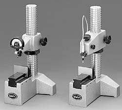 Mahr - Cast Iron (Base), T-Shaped Base, Comparator Gage Stand - 9-1/2" High, 5-1/2" Base Length x 6" Base Width x 4" Base Height, Includes Holder - Benchmark Tooling