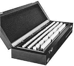 Mahr - 81 Piece, 0.1001 to 4", Grade 2, Ceramic Gage Block Set - Rectangular - Benchmark Tooling