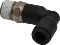 Legris - 5/16" OD, 1/4 NPT, Nylon/Nickel Plated Brass Push-to-Connect Extended Male Elbow - 290 Max psi - Benchmark Tooling