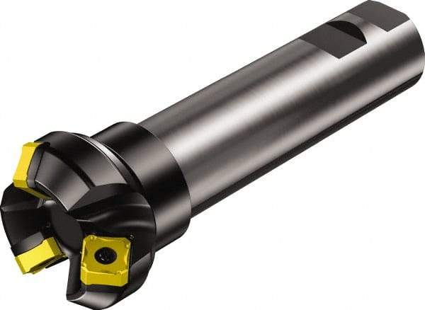 Sandvik Coromant - 2" Cut Diam, 0.2362" Max Depth of Cut, 45° Indexable Chamfer & Angle Face Mill - 4 Inserts, 345R-13T5 Insert, Right Hand Cut, Through Coolant, Series CoroMill 345 - Benchmark Tooling