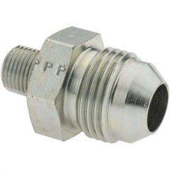 Parker - 1/2" Tube OD x 1/8-27 Male NPT 37° Steel Flared Tube Straight Thread Connector - Benchmark Tooling