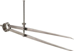 Value Collection - 12 Inch Leg, Spring Joint, Steel, Polished, Divider - 12 Inch Max Measurement, 300mm Max Measurement, Flat Leg with Quick Nut Adjustment - Benchmark Tooling