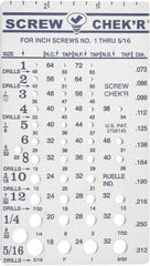 Made in USA - No.1 to 5/16 Inch Stainless Steel Inch Thread Screw Checker - Benchmark Tooling