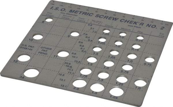 Made in USA - M8 to M14mm Stainless Steel Metric Thread Screw Checker - Benchmark Tooling