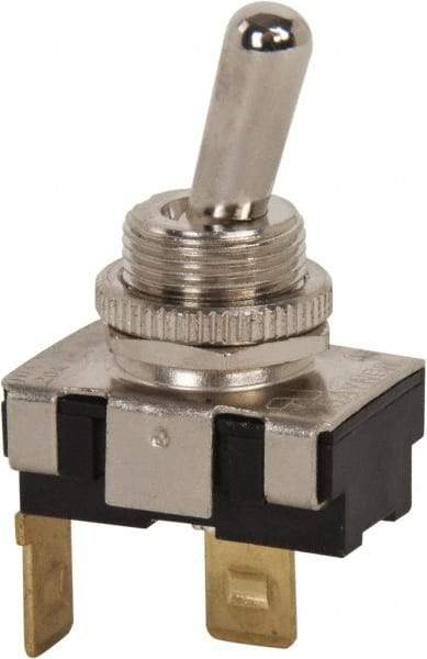 GC/Waldom - SPST Heavy Duty On-Off Toggle Switch - Quick Connect Terminal , Bat Handle Actuator, 3/4 hp at 125/250 VAC hp, 125 VAC at 20 A & 250 VAC at 10 A - Benchmark Tooling