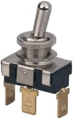 GC/Waldom - SPDT Heavy Duty On-On Toggle Switch - Quick Connect Terminal , Bat Handle Actuator, 3/4 hp at 125/250 VAC hp, 125 VAC at 20 A & 250 VAC at 10 A - Benchmark Tooling