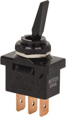 GC/Waldom - SPDT Medium Duty On-On Toggle Switch - Spade Terminal, Paddle Handle Actuator, 1/2 hp at 125/250 VAC hp, 125 VAC at 10 A & 250 VAC at 5 A - Benchmark Tooling