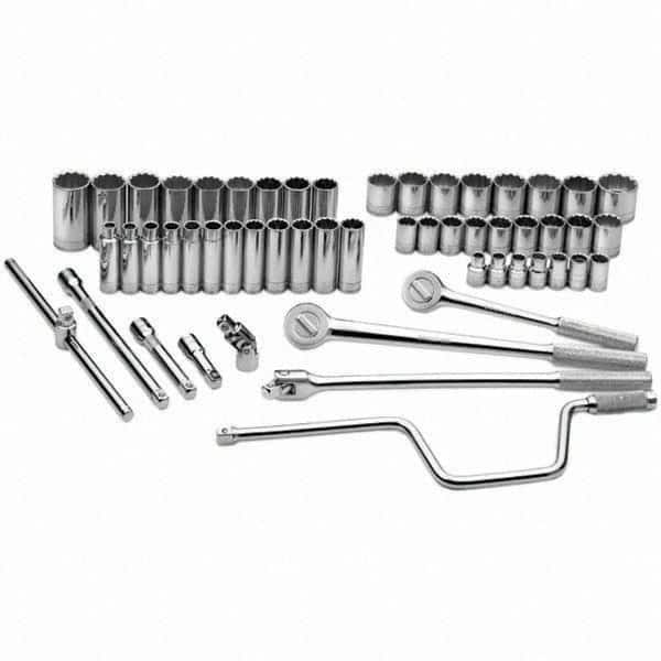 SK - 1/2" Drive Standard Deep Socket Set - 10 to 36mm, Metric Measurement Standard - Benchmark Tooling