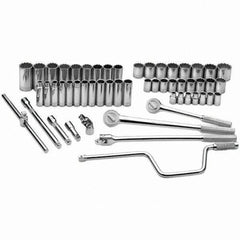 SK - 1/2" Drive Standard Deep Socket Set - 10 to 36mm, Metric Measurement Standard - Benchmark Tooling
