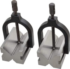 Value Collection - 17.46 to 1-1/2" Capacity, 90° Angle, Tool Steel V-Block - 2-3/4" Long x 1-3/4" Wide x 1-7/16" High, Sold as 2 Block Set - Benchmark Tooling