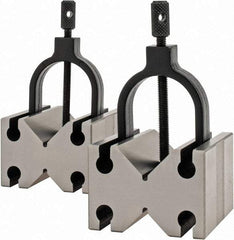 Value Collection - 25.4 to 1-1/2" Capacity, 90° Angle, Tool Steel V-Block - 2-3/4" Long x 2-1/2" Wide x 1-3/4" High, Sold as Matched Pair - Benchmark Tooling