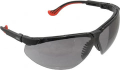 Uvex - Gray Lenses, Framed Safety Glasses - Anti-Fog, Scratch Resistant, Black Polycarbonate Frame, Adjustable Temples, Size Universal, Wrap Around - Benchmark Tooling