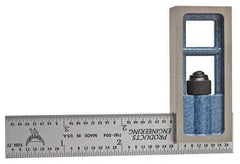 PEC Tools - 4 Inch Long, 4R Double Square - 1/64, 1/32, 1/16 and 1/8 Inch Graduation, Hardened Steel - Benchmark Tooling
