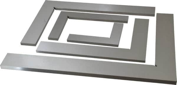 Value Collection - 5 Piece, 2, 3, 4, 5-1/8, 6-3/8 Inch Base Length, 3-1/8, 5, 6-3/4, 8-1/2, 10-1/2 Inch Blade Length, Square Set - Accuracy Up to 0.0008 Inches, Steel - Benchmark Tooling