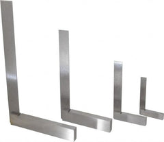 Value Collection - 4 Piece, 3, 4, 6-9/32, 8-1/4 Inch Base Length, 4, 6, 9, 12 Inch Blade Length, Square Set - Steel, Includes 4 Pc. Set of 4-12 Inches - Benchmark Tooling