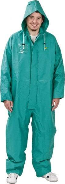 OnGuard - Size 3XL, Green, Chemical Coverall - 1 Pocket, Open Ankle, Open Wrist - Benchmark Tooling