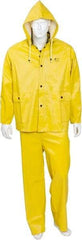 OnGuard - Size 3XL, Yellow, Rain Three Piece Suit - Detachable Hood - Benchmark Tooling