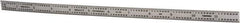 PEC Tools - 12" Long, 1/100, 1/64, 1/50, 1/32" Graduation, Flexible Steel Rule - 16R Graduation Style, 1/2" Wide, Silver, Satin Chrome Finish - Benchmark Tooling