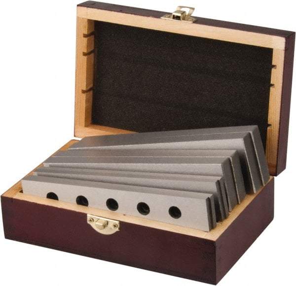 Value Collection - 8 Piece, 6 Inch Long Tool Steel Parallel Set - 1 to 1-3/4 Inch High, 3/16 to 1/2 Inch Thick, 55-62 RC Hardness, Sold as 4 Pair - Benchmark Tooling