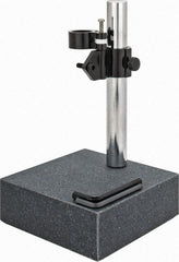 Value Collection - Granite, Rectangular Base, Comparator Gage Stand - 10" High, 6" Base Length x 6" Base Width x 2" Base Height - Benchmark Tooling