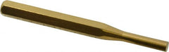 Made in USA - 7/32" Pin Punch - 3-1/2" OAL, Brass - Benchmark Tooling