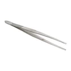 Value Collection - 7" OAL Stainless Steel Assembly Tweezers - Blunt, Serrated Points - Benchmark Tooling