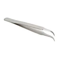 Value Collection - 4-1/4" OAL Stainless Steel Assembly Tweezers - Sharp Bent Points - Benchmark Tooling