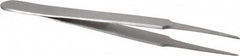 Value Collection - 4-1/4" OAL Stainless Steel Assembly Tweezers - Narrow Sharp Points - Benchmark Tooling