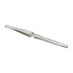 Value Collection - 6-1/2" OAL Stainless Steel Assembly Tweezers - Self-Closing, Blunt Serrated Points - Benchmark Tooling