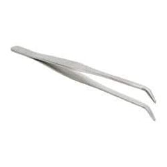 Value Collection - 6-1/2" OAL Stainless Steel Assembly Tweezers - Extra Long, Curved Smooth Points - Benchmark Tooling