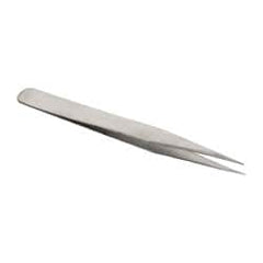 Value Collection - 4-3/4" OAL 1-SS Precision Tweezers - Fine Point - Benchmark Tooling