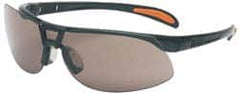 Uvex - Gray Lenses, Framed Safety Glasses - Anti-Fog, Scratch Resistant, Metallic Black Polycarbonate Frame, Size Universal, Wrap Around - Benchmark Tooling