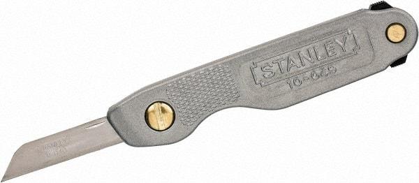 Stanley - 4-1/4" OAL, Straight Pocket Knife - 1 Blade - Benchmark Tooling