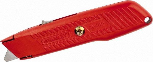 Stanley - Retractable Utility Knife - Orange Handle, 1 Blade Included - Benchmark Tooling