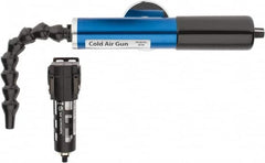 Vortec - 8" Long Hose, 900 BTU/Hr Air Capacity, 1 Outlet, Cold Air Gun Kit - 10-5/8" Tank/Unit Length, 6.63" High Tank/Unit, Includes Adjustable Cold Air Gun, Magnetic Base, 5 Micron Auto-Drain Filter - Benchmark Tooling