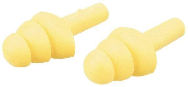 3M - Reusable, Uncorded, 25 dB, Flange Earplugs - Yellow, 100 Pairs - Benchmark Tooling