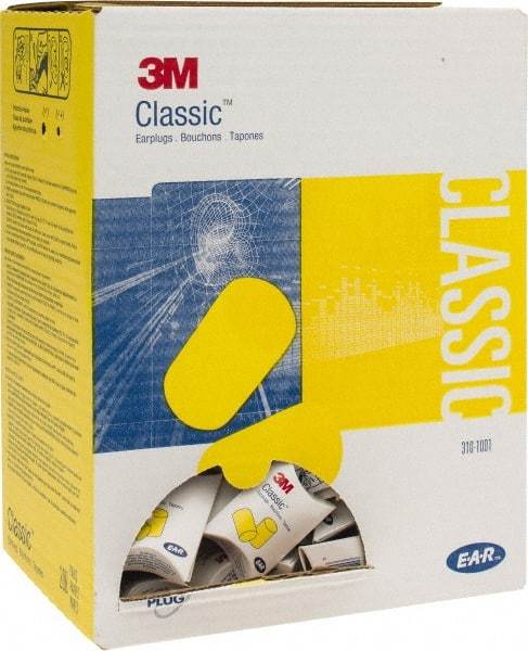 3M - Disposable, Uncorded, 29 dB Earplugs - Yellow, 200 Pairs - Benchmark Tooling