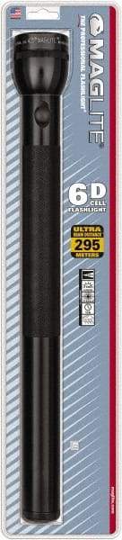 Mag-Lite - Krypton Bulb, 178 Lumens, Industrial/Tactical Flashlight - Black Aluminum Body, 6 D Batteries Not Included - Benchmark Tooling