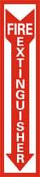 NMC - Fire Extinguisher, Plastic Fire Sign - 4" Wide x 18" High - Benchmark Tooling
