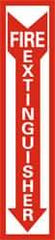 NMC - Fire Extinguisher, Plastic Fire Sign - 4" Wide x 18" High - Benchmark Tooling