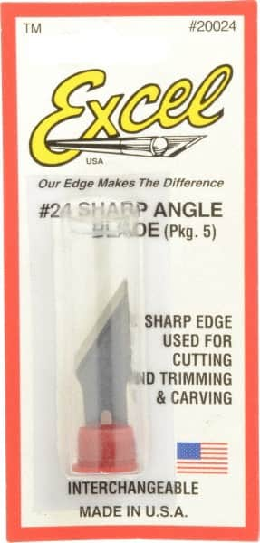 Excel - 5 Piece Steel Hobby Blade - 1-1/2" OAL - Benchmark Tooling