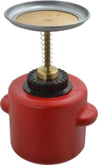 Eagle - 1 Quart Capacity, 9-3/4 Inch High x 5-1/4 Inch Diameter, Polyethylene Plunger Can - 5-1/4 Inch Dasher Diameter, Red, Approval Listing/Regulation FM - Benchmark Tooling