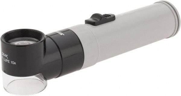 SPI - 10x Magnification, Handheld Magnifier - 1 Lens, Round, Includes Plastic Holder - Benchmark Tooling