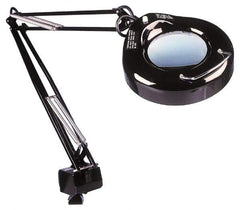 Value Collection - 38 Inch, Swing Arm, Clamp on, Fluorescent, Black, Magnifying Task Light - 22 Watt, 1.75x Magnification, 5 Inch Wide, 5 Inch Long - Benchmark Tooling