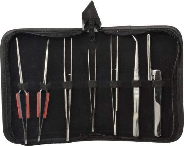 Value Collection - Stainless Steel Tweezer Set - 7 Piece - Benchmark Tooling