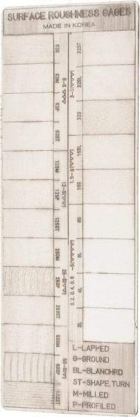 Value Collection - 2 to 500 micro Inch Surface Finish, Surface Finish Comparator - 22 Specimens - Benchmark Tooling