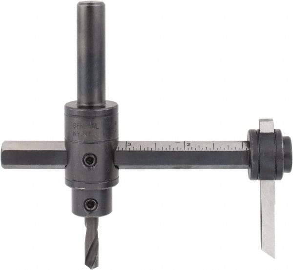 General - 1-3/4 to 7-7/8" Cutting Diam, Circle Cutter Tool - Straight Shank, 1/2" Shank Diam - Benchmark Tooling