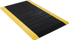 Wearwell - 5' Long x 3' Wide, Dry Environment, Anti-Fatigue Modular Matting System - Black with Yellow Borders, Vinyl with Vinyl Sponge Base, Beveled on 4 Sides - Benchmark Tooling